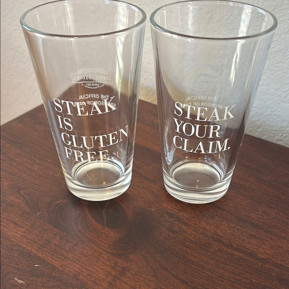Omaha Steaks Drinking Glasses